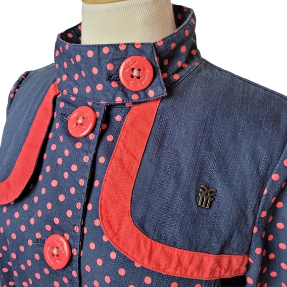 FENCHURCH Women's Youth Polka Dot Trench Coat - Picture 7 of 10